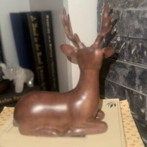 Beautiful & New   Wooden Deer Accent